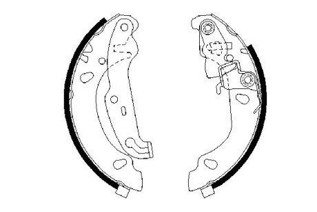 Колодки гальмівні барабанні BOSCH 0 986 487 624 (фото 1)