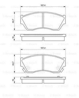 Гальмівні колод. передн. Suzuki Swift -01 BOSCH 0986493340