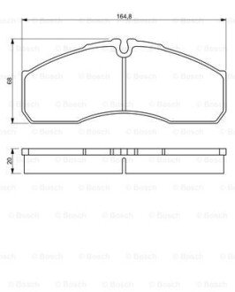 Комплект гальмівних колодок з 4 шт. дисків BOSCH 0986494266 (фото 1)