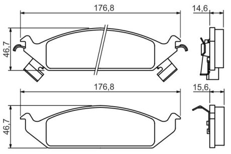 Томозні колодки передн. CHRYSLER STRATUS -01 BOSCH 0986494313