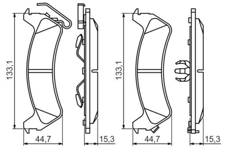 JEEP гальмівні колодки задні Grand Cherokee 91- BOSCH 0986494348