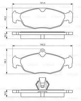 JAGUAR Гальмівні колодки задн. XJ, XK BOSCH 0986494413