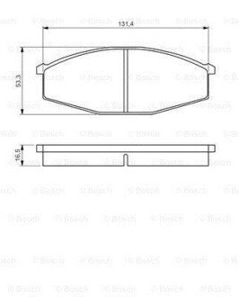 Гальмівні колодки перед. NISSAN Patrol -98 BOSCH 0986494566