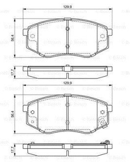 ГАЛЬМІВНІ КОЛОДКИ, ДИСКОВІ BOSCH 0986494692