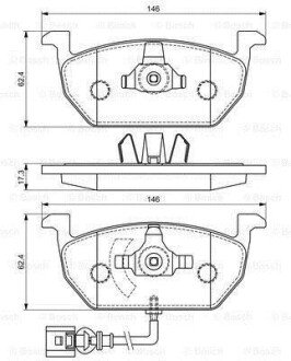 Гальмівні колодки, дискові BOSCH 0986494721 (фото 1)