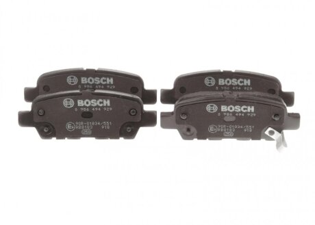 ДИСКОВI КОЛОДКИ ЗАДНI BOSCH 0 986 494 929