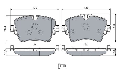 ДИСКОВI КОЛОДКИ ПЕРЕДНI BOSCH 0 986 494 940