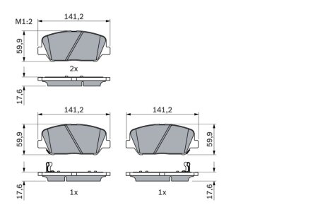 ДИСКОВI КОЛОДКИ ПЕРЕДНI BOSCH 0 986 494 979