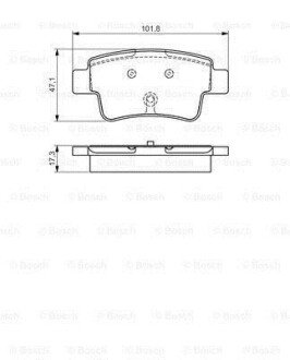 FIAT гальмівні колодки задн.Grande Punto 05- BOSCH 0986495111 (фото 1)