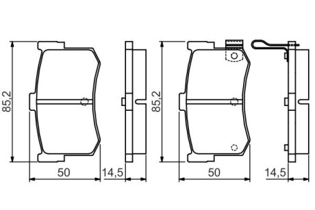 HYUNDAI гальмівні колодки задні Sonata 91- BOSCH 0986495121