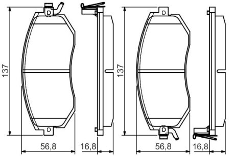 SUBARU колодки гальмівні Forester 13-, Outback 09- BOSCH 0986495125