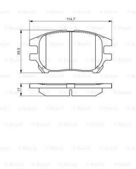 Гальмівні колодки передн Lexus RX 01- BOSCH 0986495140