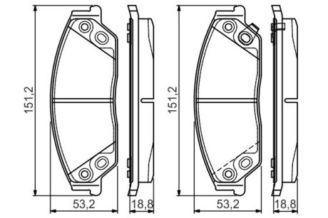 ГАЛЬМІВНІ КОЛОДКИ, ДИСКОВІ BOSCH 0 986 495 149