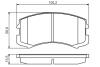 Гальмівні колодки перед. MITSUBISHI Galant VI 96-03, Lancer 03- BOSCH 0986495158 (фото 5)