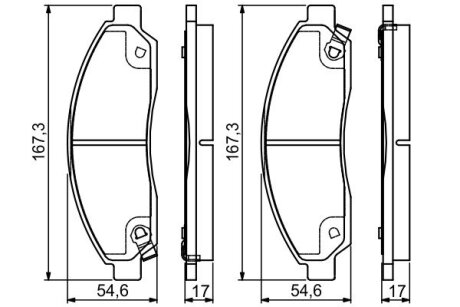 ГАЛЬМІВНІ КОЛОДКИ, ДИСКОВІ BOSCH 0986495159