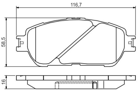 TOYOTA гальмівні колодки передн.Camry,Previa, Lexus ES 01- BOSCH 0986495160