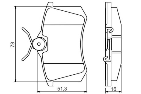 Гальмівні колодки задн. AUDI A3,A4,A6 SEAT VW Golf 3/4 SKODA BOSCH 0986495231 (фото 1)