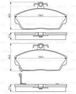 PRINT HONDA колодки гальмівні передні Concerto 1.5 16V 90-,Civic VI,VII,Rover 200,400,45,800 BOSCH 0986495233