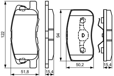 MITSUBISHI колодки гальмівні передн Colt -12 BOSCH 0986495313