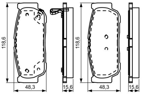 ДИСКОВI КОЛОДКИ ЗАДНI BOSCH 0 986 495 315