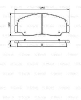 TOYOTA гальмівні колодки передн. Land Cruiser -96 BOSCH 0986495339