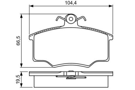 AUDI колодки гальмівні передн. 80, VW Passat -88 BOSCH 0986495340 (фото 1)