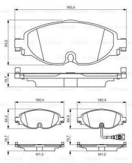 Гальмівні колодки, дискові BOSCH 0986495347