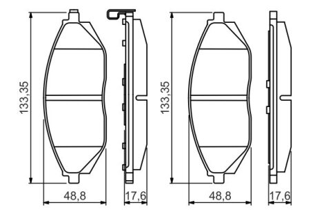 ГАЛЬМІВНІ КОЛОДКИ, ДИСКОВІ BOSCH 0986495349