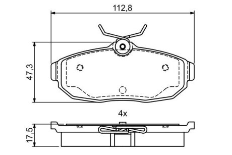 FORD гальмівні колодки задн. Mustang 05- BOSCH 0986495401