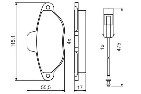 FIAT гальмівні колодки передні Punto 93- BOSCH 0986495475