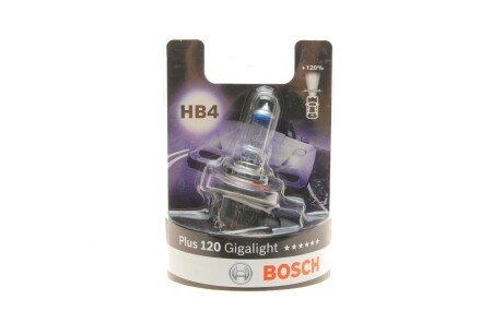 HB4 12V 51W P22d Автолампа Plus 120 Gigalight BL BOSCH 1987301132