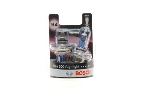 ЛАМПА РОЗЖАР. Plus 200 Gigalight H4 / *2 BOSCH 1 987 301 435