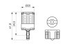 Автолампа світлодіодна W21/5W 12V 2,5W LED RED к/т 2 шт BOSCH 1987301525 (фото 6)