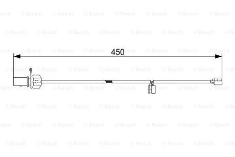 Датчик гальм. колод. передн. AUDI A5 14- BOSCH 1987473583