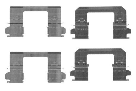 Установчий к-кт. гальм. колод. NISSAN QASHQAI 07- BOSCH 1987474461