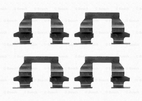 К-т. установки гальм. колод. NISSAN QASHQAI 07- BOSCH 1987474655