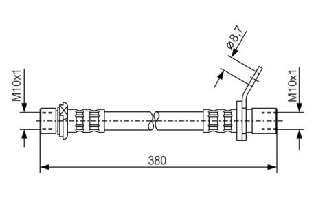 TOYOTA шланг гальмівний задн. пр. Avensis -00 BOSCH 1987476160
