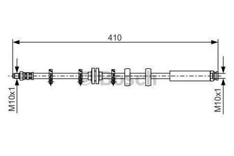 FIAT шланг гальмівний передн.Brava,Bravo -01 BOSCH 1987476639