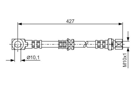 Шланг гальмівний BOSCH 1987476690
