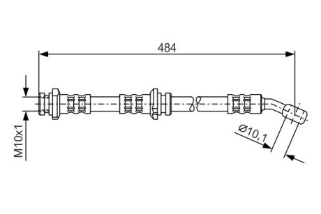 NISSAN шланг гальмівний передн. пр. Almera -00 BOSCH 1987476801