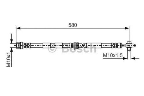 VW гальмівний шланг передн. GOLF IV,Octavia BOSCH 1987476849