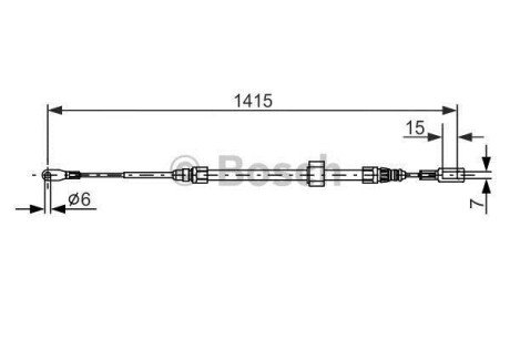 DB трос ручного гальма SPRINTER 1435 285 передн. BOSCH 1987477856