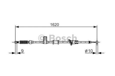 VOLVO трос ручного гальма 1615/1470 мм S40 00- BOSCH 1987477893