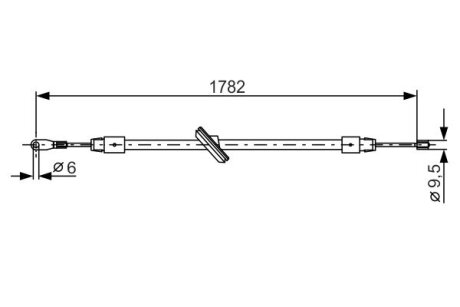 Трос русного гальма передн. DB ML163 BOSCH 1987477902