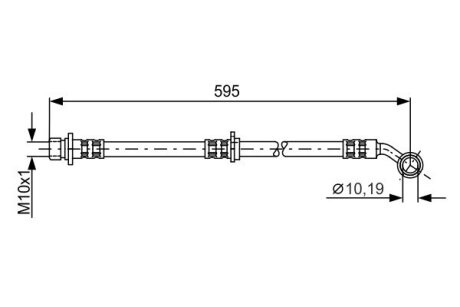 Шланг гальмівний BOSCH 1987481027 (фото 1)