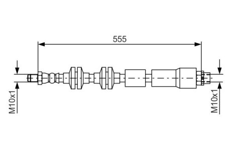Шланг гальмівний передн. BMW X1 BOSCH 1987481569