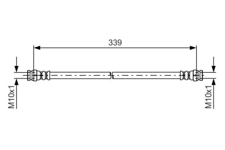 MITSUBISHI шланг гальм. задн. L200 -07 BOSCH 1987481578