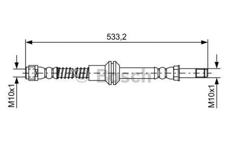 Гальмівний шланг передн. W212, C218 BOSCH 1987481609