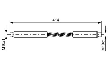 Шланг гальм передн. LAND ROVER DISCOVERY -98 BOSCH 1987481646