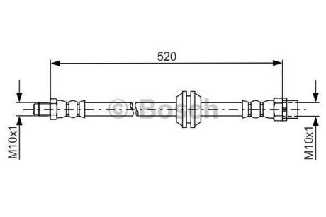 Шланг гальмівний передн. Mini Countryman 11- BOSCH 1987481680